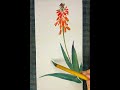 aloe vera flower color ink drawing