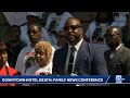 attorney ben crump and the family of dvontaye mitchell news conference on downtown milwaukee hote…