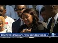 attorney ben crump and the family of dvontaye mitchell news conference on downtown milwaukee hote…