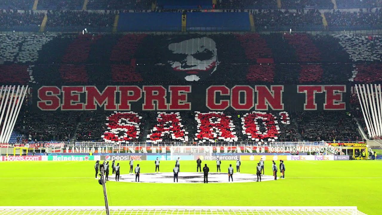 Milan-Liverpool, La Coreografia E Il Tifo Della Curva Sud Milano - YouTube