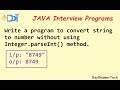 convert string into integer without using Integer.parseInt() method in java and valueOf