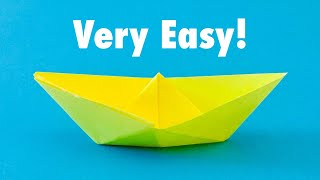 Easy Sticky Note Origami - Boat - Easy Origami Boat / Square Paper - Origami Boat with Sticky Notes