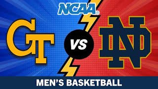 Notre Dame Fighting Irish vs Georgia Tech Yellow Jackets | NCAA Men's Basketball LIVE Score