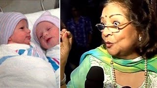 Karan Johar's mom Hiroo Johar REACTS on his surrogate KIDS | VIDEO