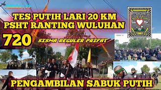 Tes Lari 20 KM Pengambilan Sabuk Putih PSHT Ranting Wuluhan Jember