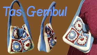 TAS RAJUT GEMBUL GRANNY SQUARE