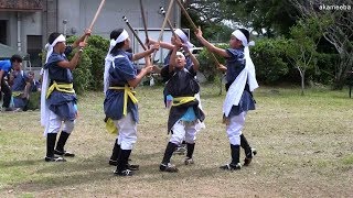 種子島の伝統芸能：示現流くずし棒踊り 安納神社秋季大祭での奉納踊り2019年