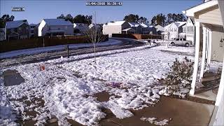 2018 South Carolina Bomb Cyclone Snow Timelapse