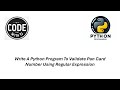 write a python program to validate pan card number using regular expression