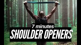 Daily Shoulder Stretch Drills for Pre or Post Workout - Follow Along - 7 mins #shouldermobility