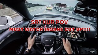 717HP HELLCAT vs 600HP BMW M3 ACTIVE RAIN POV **MUST WATCH**