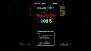 Happy New Year 2025 Project using HTML, CSS and JavaScript! #shorts #newyear