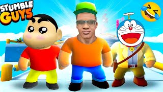 1 VS 1 Shinchan \u0026 Franklin Playing Stumble Guys in GTA 5! 🤣