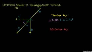 Tümler ve Bütünler Açılar (Temel Geometri / Açılar)