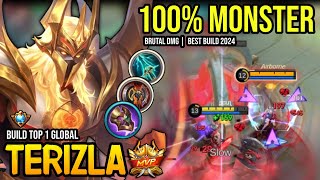 TERIZLA BEST BUILD 2024 | BUILD TOP GLOBAL TERIZLA GAMEPLAY | MOBILE LEGENDS✓