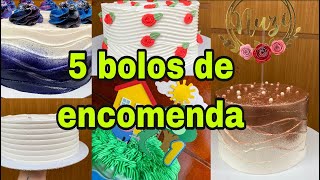 ENTREGUEI 5 BOLOS DE ENCOMENDA EM 1 DIA! MUUITO CORRIDO MAS DEU TUDO CERTO 🙏🏻❤️ | Letícia Borgheti