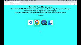 Basic Javascript Lesson 2: HTML DOM, document, getElementByID, innerHTML