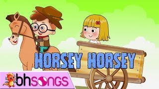 Horsey Horsey | Nursery Rhymes Songs With Lyrics And Action [ Vocal 4K ]