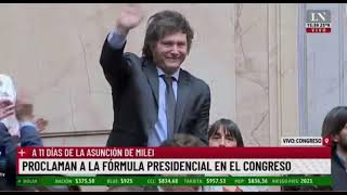 Momento histórico: Cristina Kirchner proclamó a Javier Milei como nuevo presidente electo