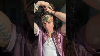 Styling my head wrap for long hair #hairstyles #style #hair #tutorial