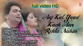 Aaj Kal Yaad Kuch Aur Rahata | films Nagina | Sridevi & Rishi Kapoor _Mohammad Aziz Hits filmi video