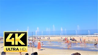 OSTEND, Belgium walk trainstation to Beach 🇧🇪- 4K