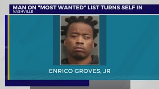 Man with 16 outstanding warrants on Nashville's 'Top 10 Most Wanted' list turns himself in