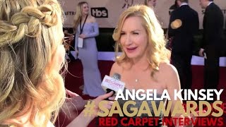 Angela Kinsey #HatersBackOff interview at 23rd Screen Actors Guild Awards Red Carpet #SAGAwards