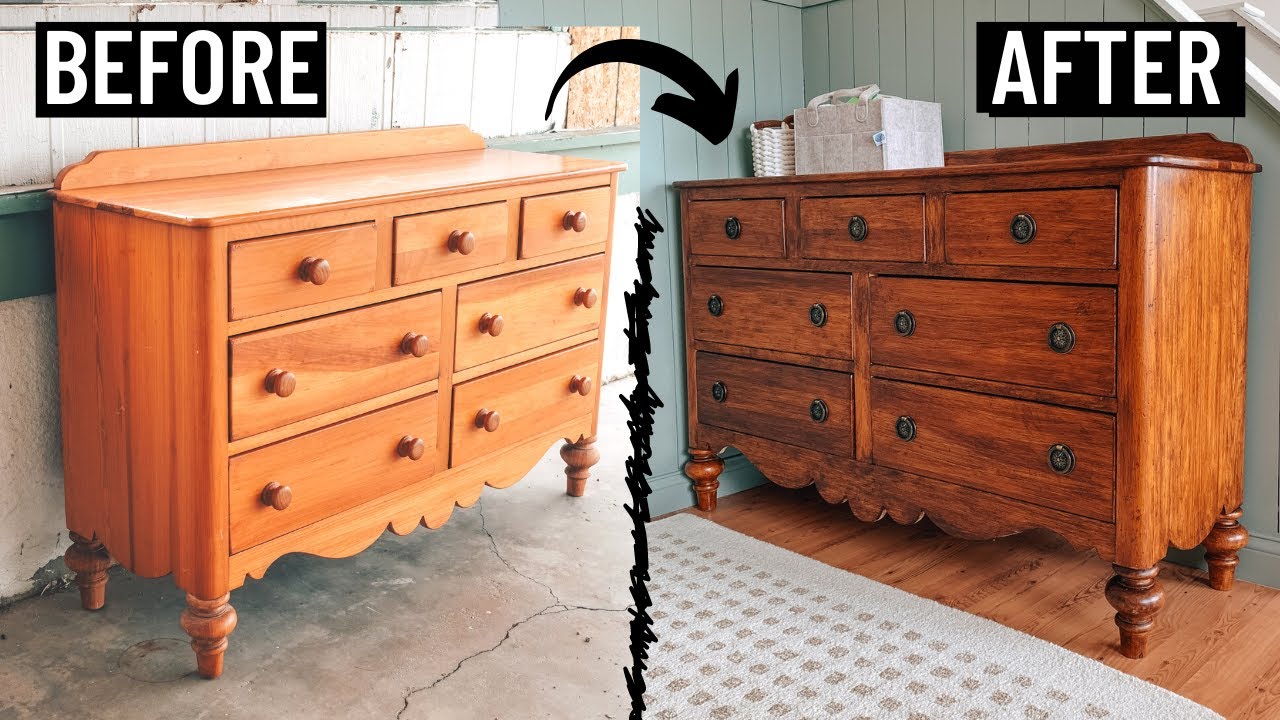 Refinish Furniture Without Stripping! - YouTube