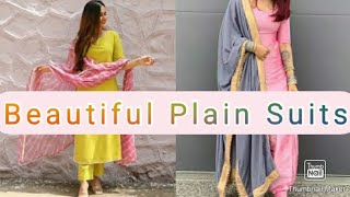 Beautiful Plain Suits Design | Punjabi Salwar Suit | Plazo Suit | Pant Suit | Sharara Suit |