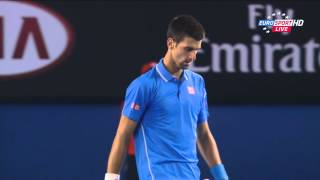 Novak Djokovic vs Gilles Muller MATCH POINT Australian Open 2015