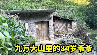 84岁爷爷独居九万里大山深处，棺材就放在自己床边，怕哪天去世了没人知道！【山农乐哥】