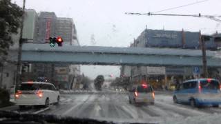 東京 お台場 付近 大雪  2013年1月14日