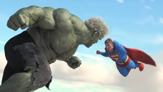 SUPERMAN VS HULK BY MIKE HABJAN (FULL FIGHT)