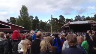 Resning midsommarstång Orsa 2014