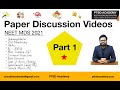 NEET MDS 2021 Paper Discussion - Part 1 | Topics In Description Below