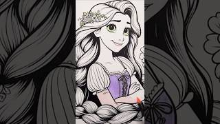 Tangled RAPUNZEL Coloring Page #Disney #DisneyPrincess #coloring #markers #disneycoloring #tangled