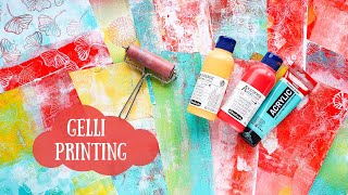 Gelli Plate Printing Session - Gel Print Collage Papers