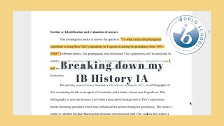 Breaking down my IB History IA + tips on how to write a History IA