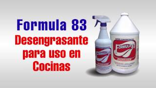 Aplicación de Desengrasante Formula83 en Cocina