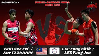 GOH Sze Fei /Nur IZZUDDIN (MAS) vs LEE Fang Chih /LEE Fang Jen (TPE) [QF] India Open 2025 Badminton