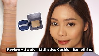 FULL SWATCHES CUSHION SOMETHINC + REVIEW