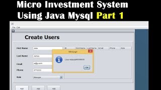 Micro Investment System Using Java Mysql Part 1