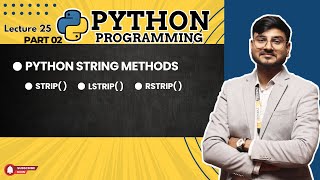 strip function in Python , lstrip and rstrip in Python | How to use it , #25