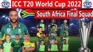 ICC T20 World Cup 2022 - South Africa Final Squad | South Africa Squad For T20 world cup 2022