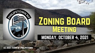 Philipstown Zoning Board Meeting October 4, 2021