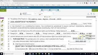 zipForms: E Sign Change a counter offer sent for signature