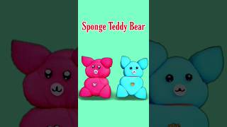 Cute sponge teddy bear🥰 #sponge #teddybear #shorts #youtubeshorts #trending #viral #origami #tiktok