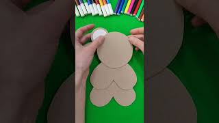 Make a baby Bear 🐻 #tutorial #craft #papercraft #crafttutorial #bear #animals  #activities #creative