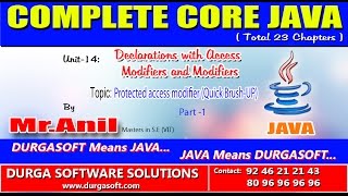 Core Java Declarations with Access Modifiers Protected access modifier (Quick Brush-UP)-Part-1
